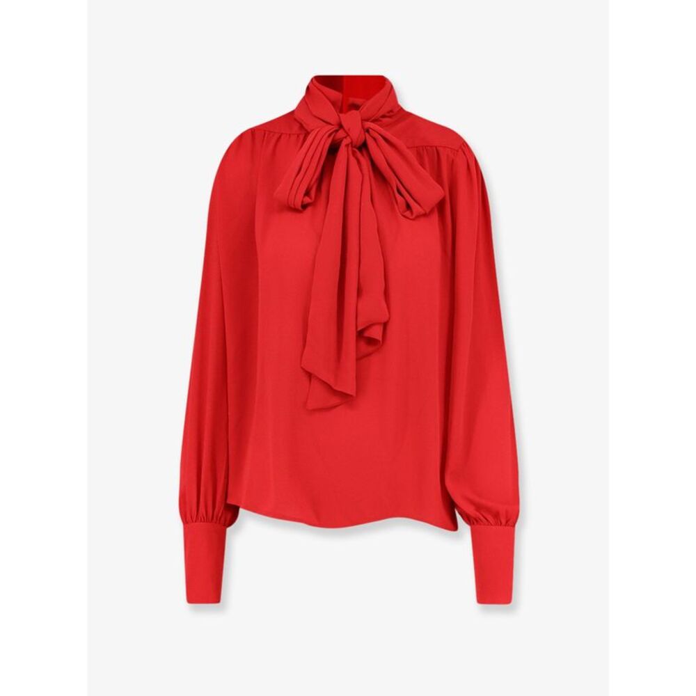 Actualee Women Satin Shirt With Padded Shoulders